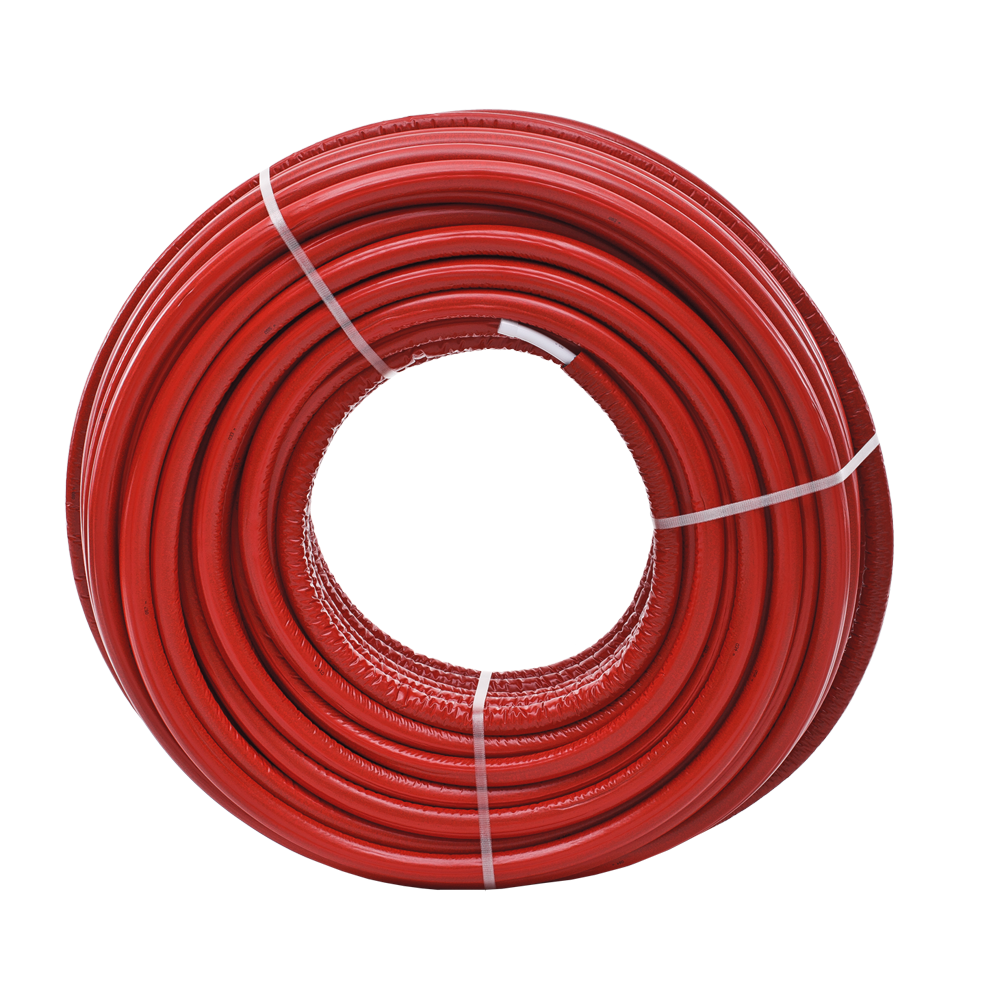 Insulated MLCP Pipe with 9mm - Red Insulation