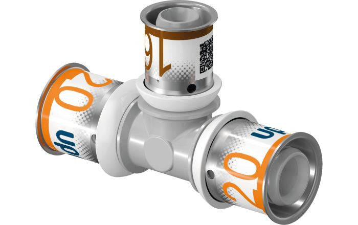 Uponor S-Press PLUS Composite Reduced Tee for MLC & SAC Pipes