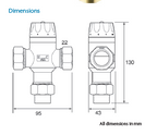 22mm Heatguard UFH Mixing Valve