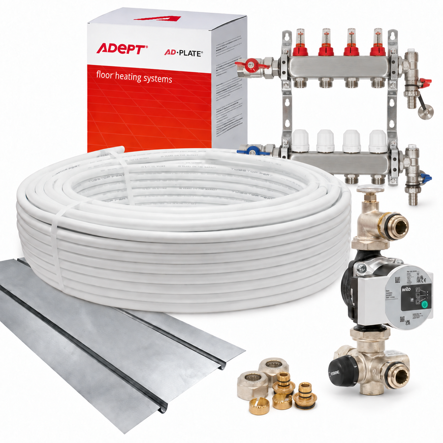 Adept AD-PLATE Timber Water Underfloor Heating Kits