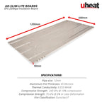 Adept AD-SLIM-LITE Boards - EPS 250KPA Grooved Foil Insulation Panels