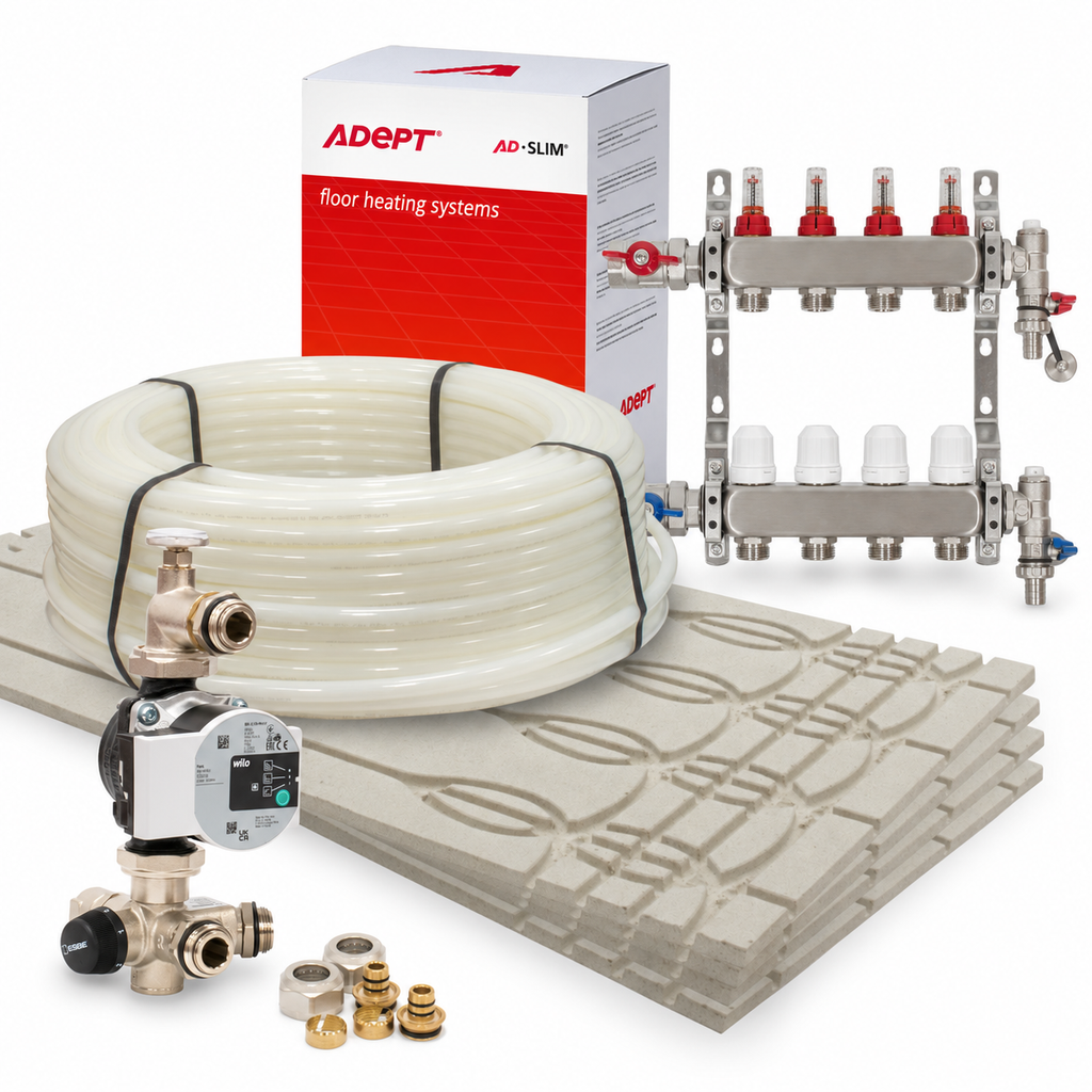 Adept AD-SLIM Water Underfloor Heating Kit