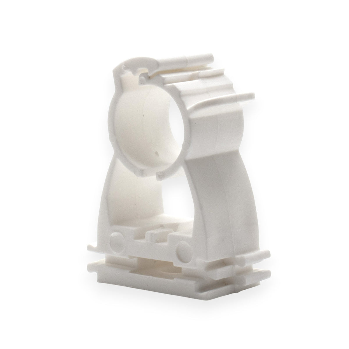 White Hinged Pipe clip for 25mm to 28mm Pipe (50)