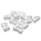 White Hinged Pipe clip for 15mm to 18mm Pipe (50)