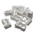 White Hinged Pipe clip for 15mm to 18mm Pipe (50)
