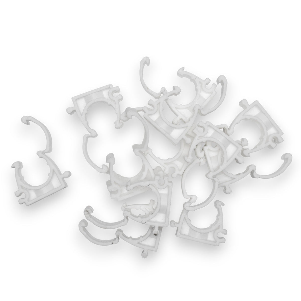 White Hinged Pipe clip for 32mm Pipe (50)