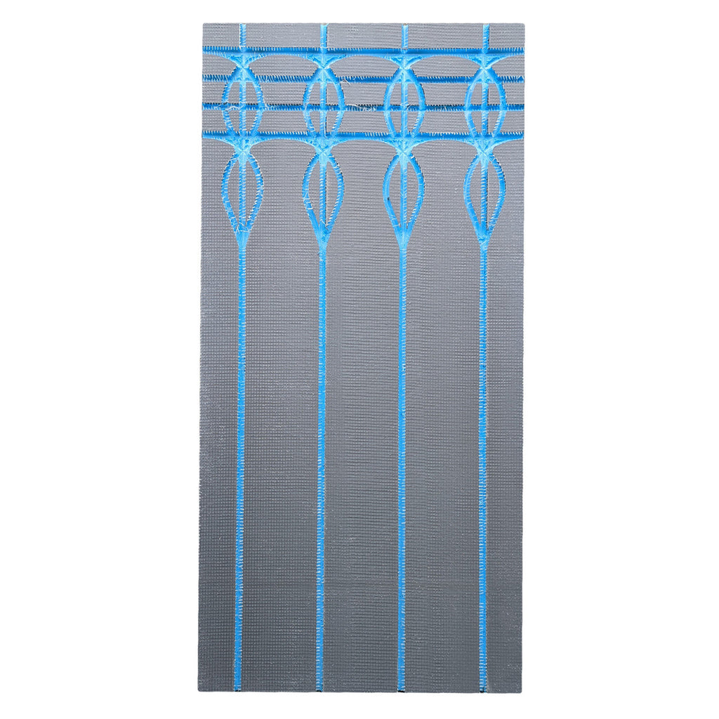 1200x600x18mm XPS Grooved Insulation with Cement face for 12mm Pipe, 150mm spacing