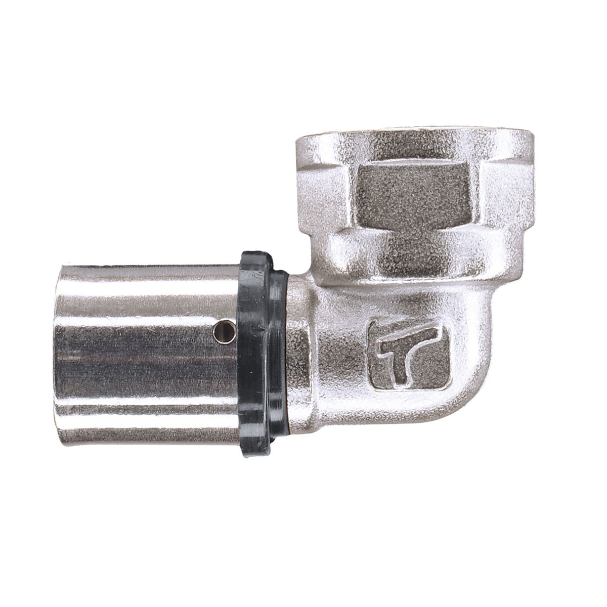 16mm x 3/4" MLCP Brass Press Elbow Fitting with 3/4" Female Adaptor