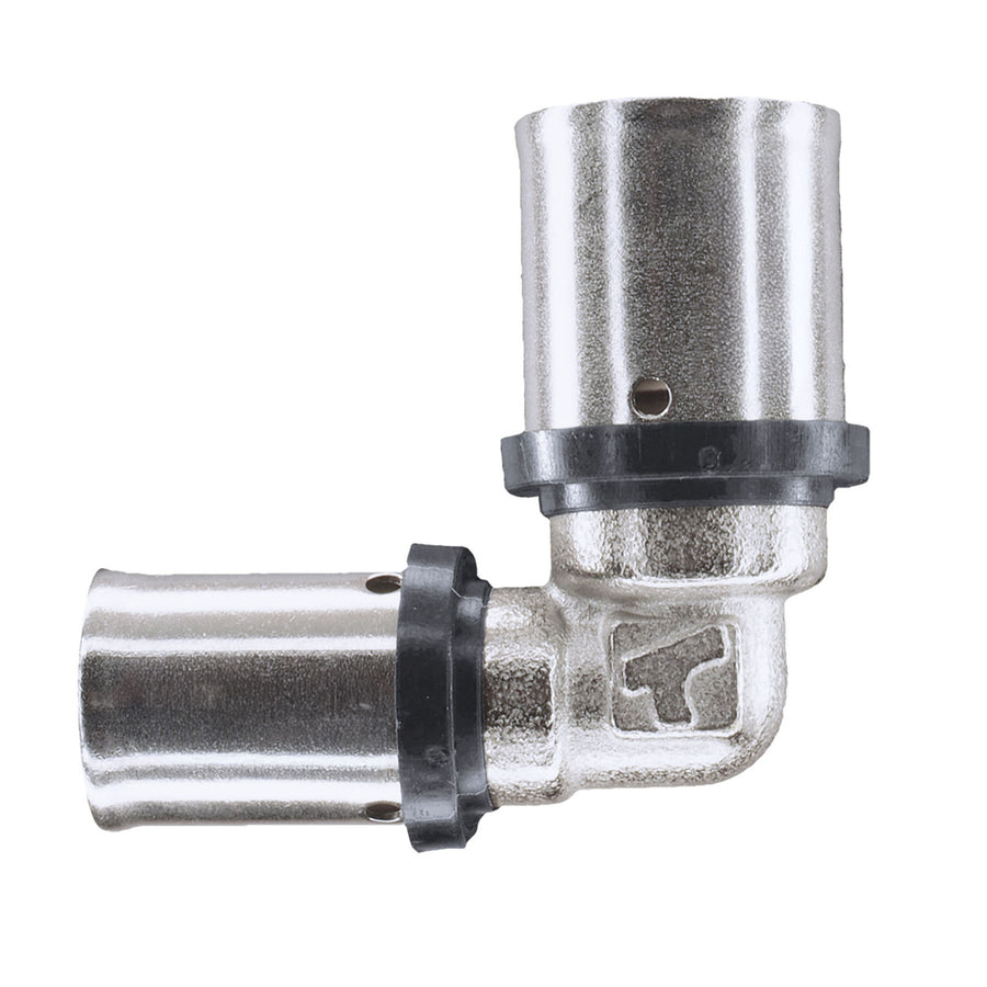 16mm x 25mm MLCP Brass Press Elbow Reducer