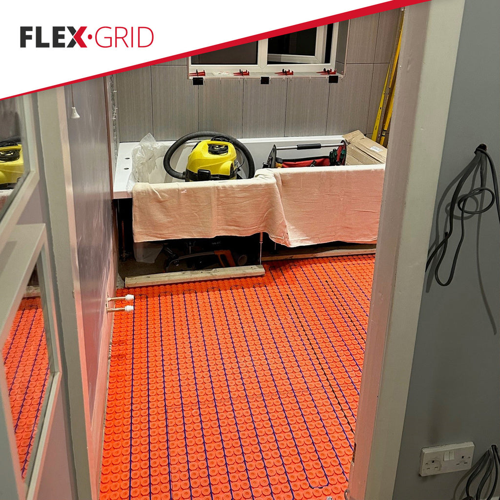 Flexheat Electric Underfloor Heating Cable with FLEX•GRID Decoupling Membrane