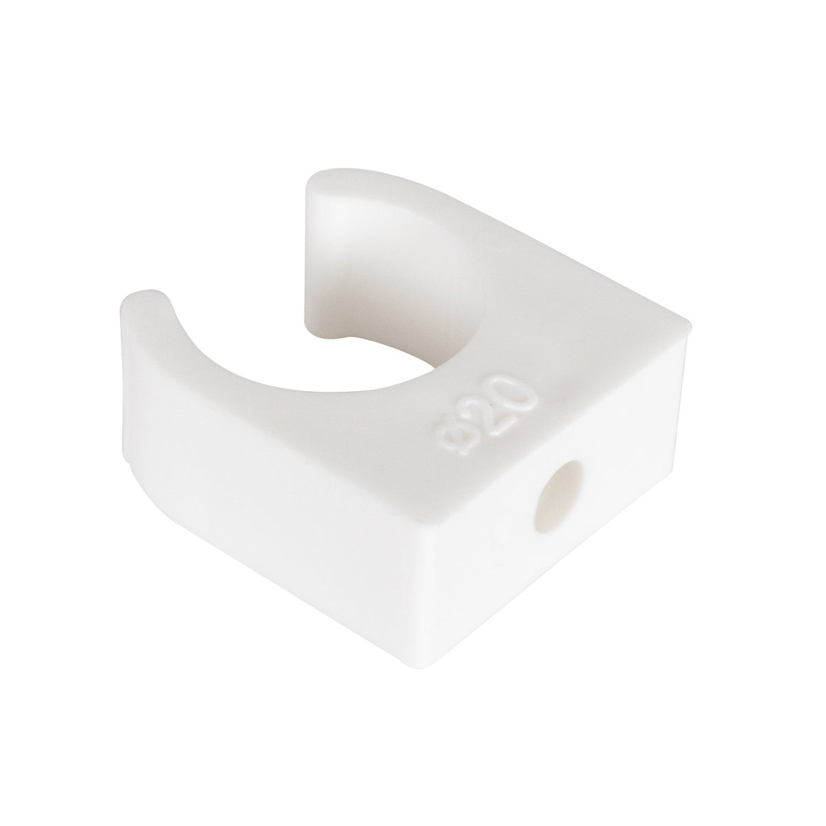 TekTools White Plastic Open Pipe Clips
