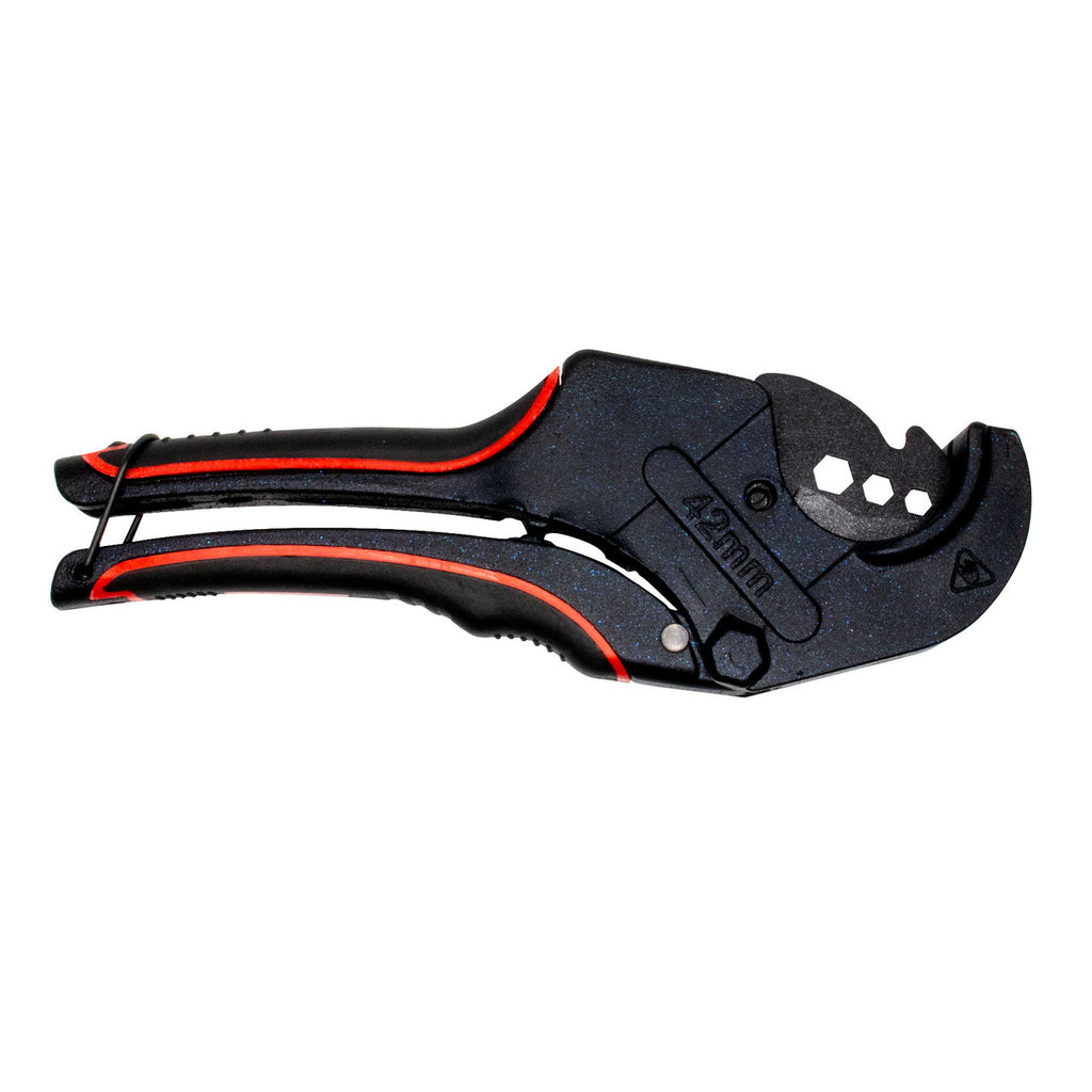 TekTools Pipe Cutting 16–42mm Ratchet Cutter – Includes Replacement Blade