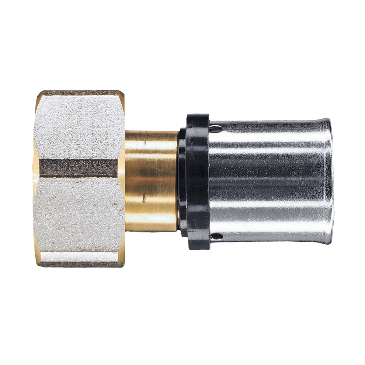 20mm x 3/4" MLCP Brass Press Female Adaptor with Swivel Nut