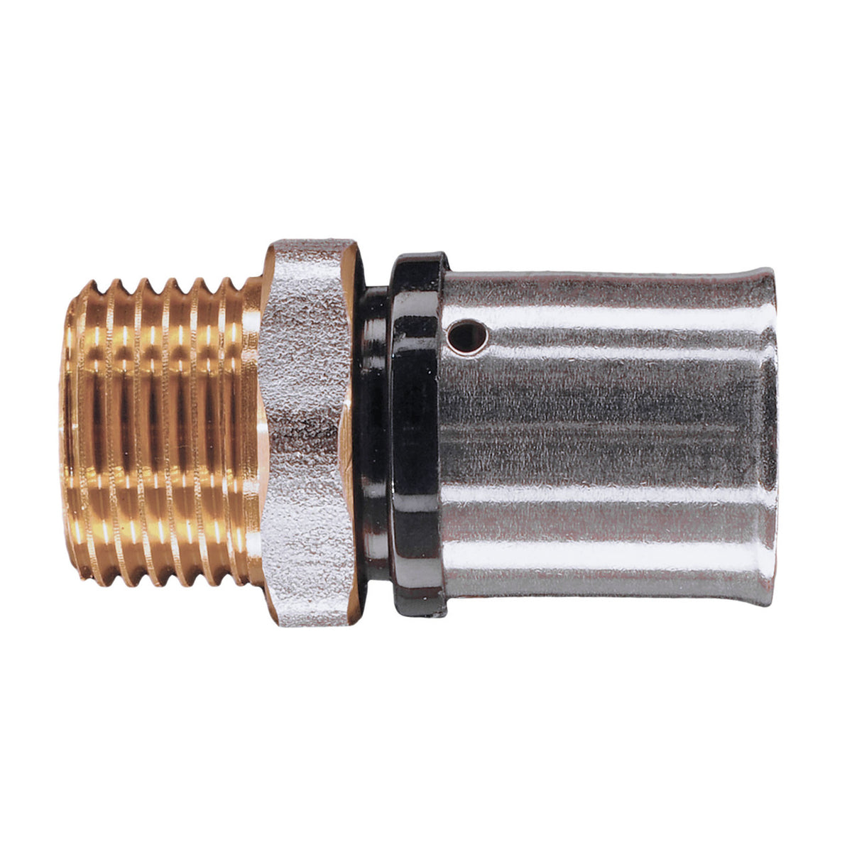 16mm x 3/4" MLCP Brass Press Fitting with 3/4" Male Adaptor