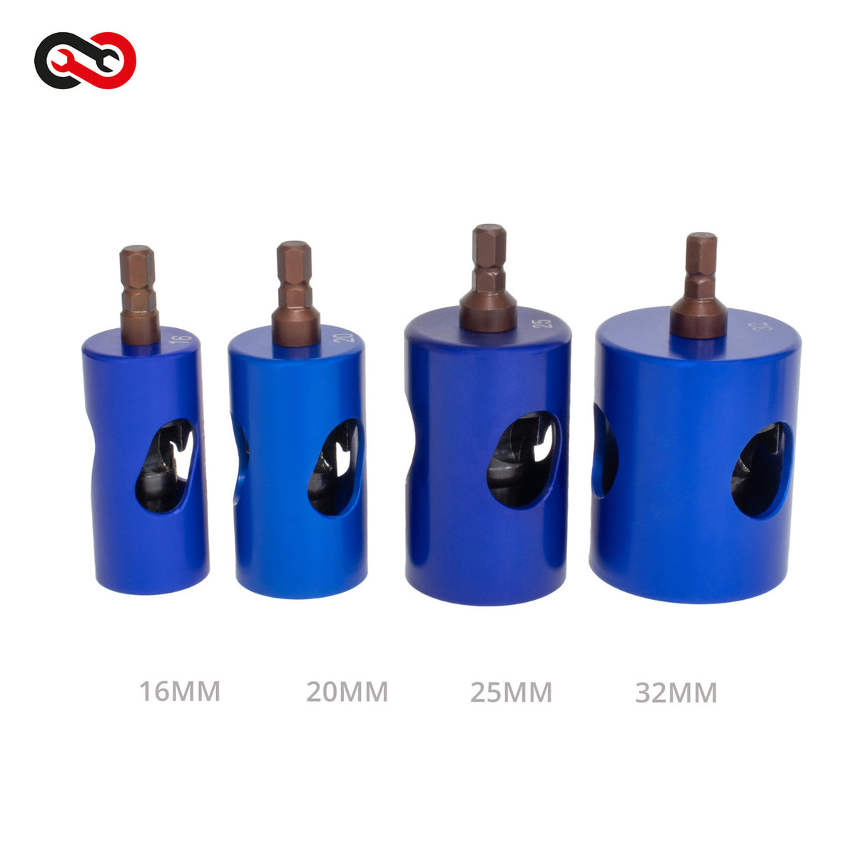 TekTools Reamer Bevelling Kit - 16,20,25,32mm - Attachments