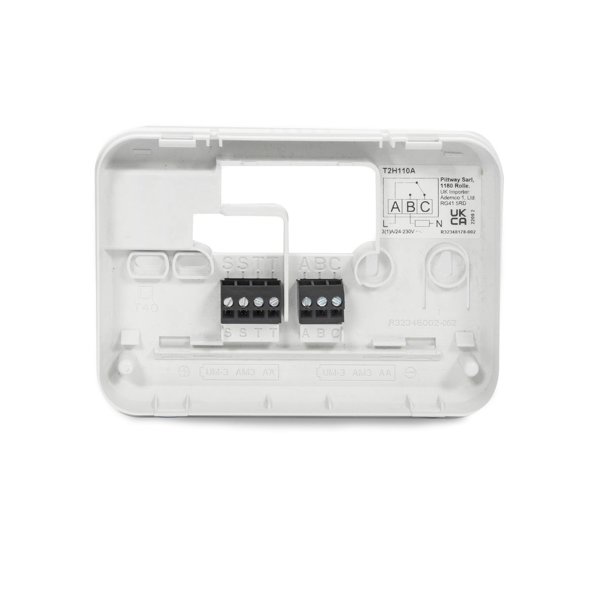 Adept T2 Wired Programmable Central Heating Thermostat ( CM907 Replacement)Back panel