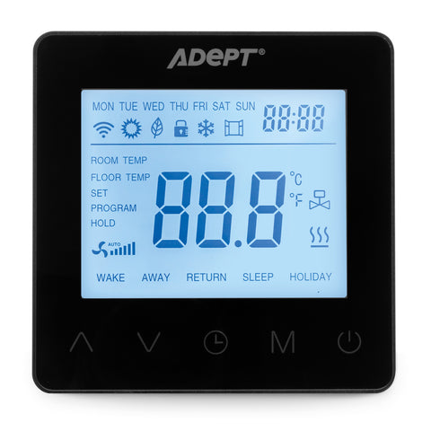 Adept T5100 Programmable Thermostat - Black