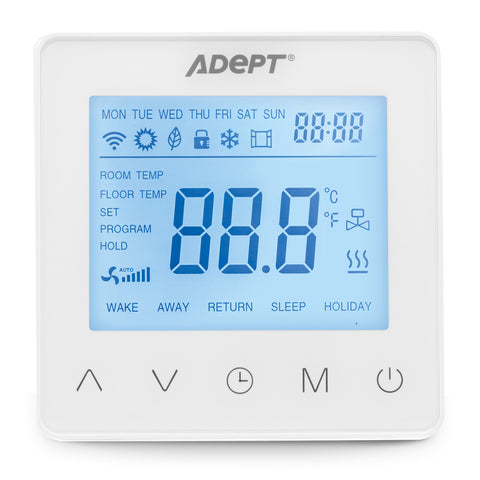 Adept T5100 Programmable Thermostat - White