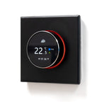 Adept Smart Dial WiFi Thermostat - Black - Angled Home Screen