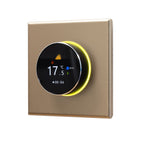 Adept Smart Dial WiFi Thermostat - Gold - Angled Home Screen View