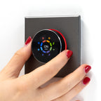 Adept Smart Dial WiFi Thermostat - Silver - Hand Dial Menu Screen Options