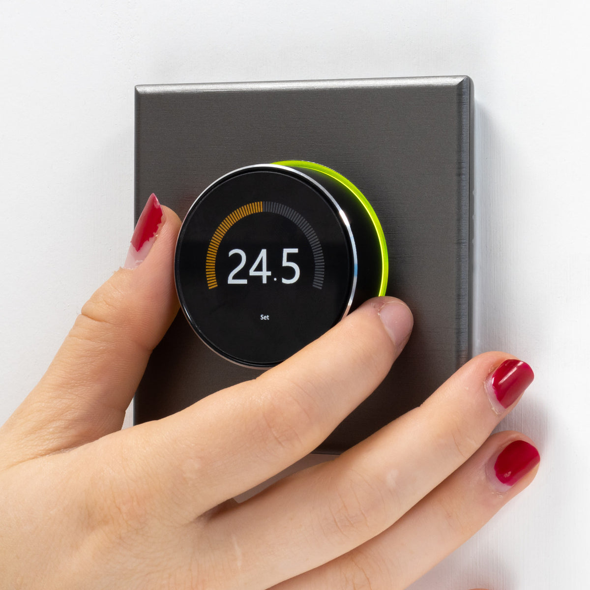Adept Smart Dial WiFi Thermostat - Silver - Hand Dial Temperature Control