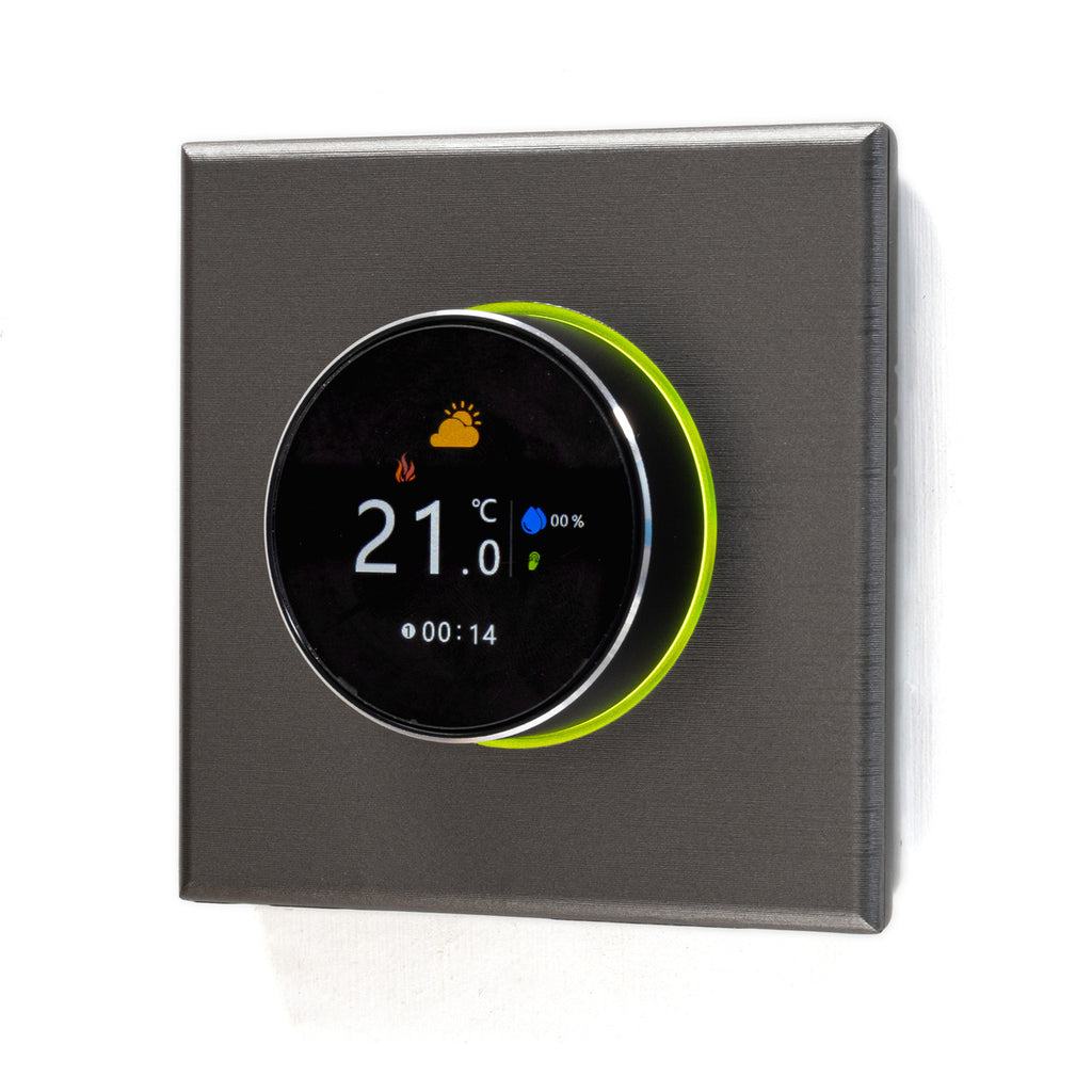 Adept Smart Dial WiFi Thermostat - Silver - Home Screen
