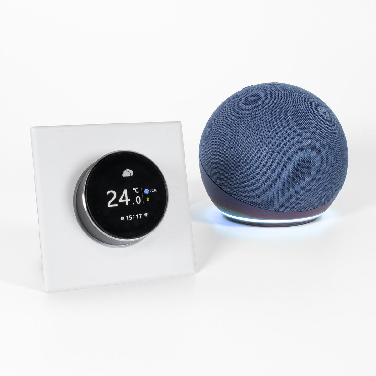 Adept Smart Dial WiFi Thermostat - White - With Alexa Smart Speaker