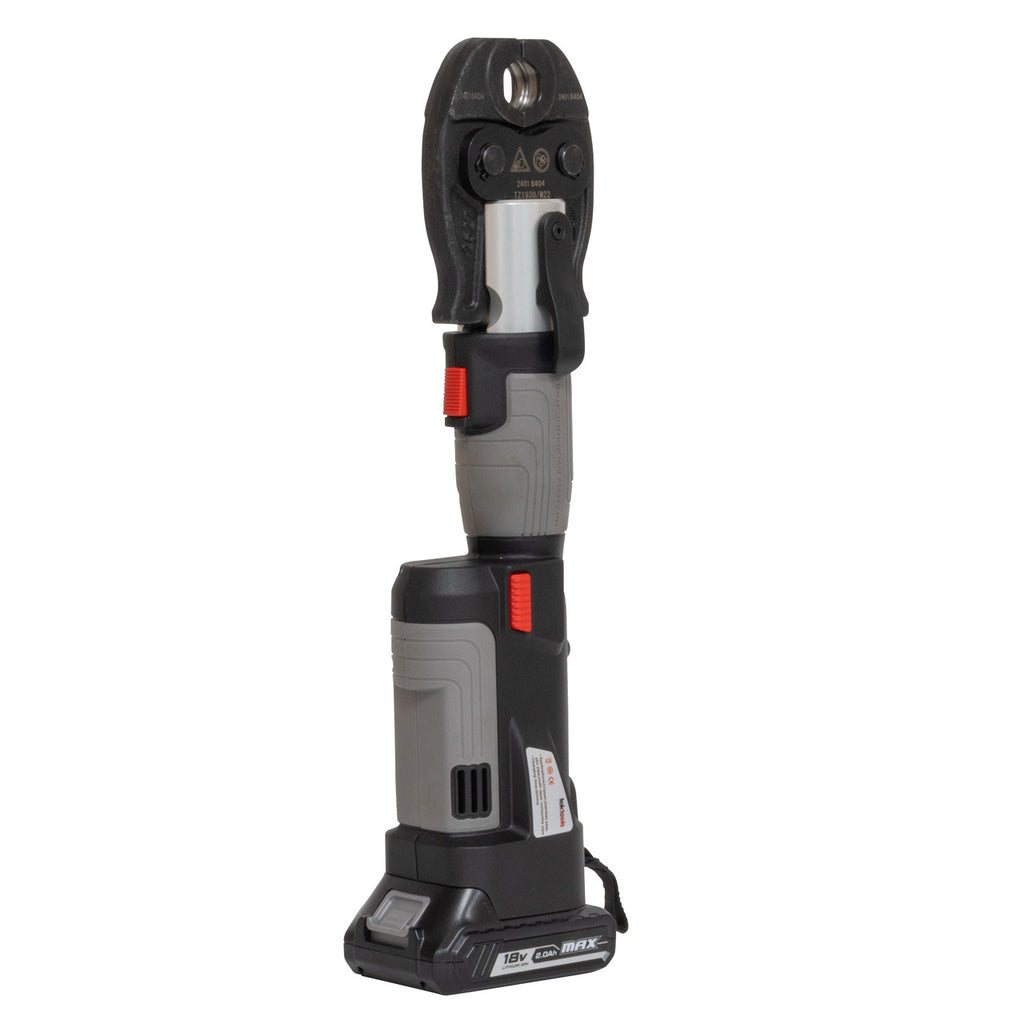 TekTools TZ1930 Cordless Press Tool - (With Charger & 2 Batteries) - Tool With Jaw Attached