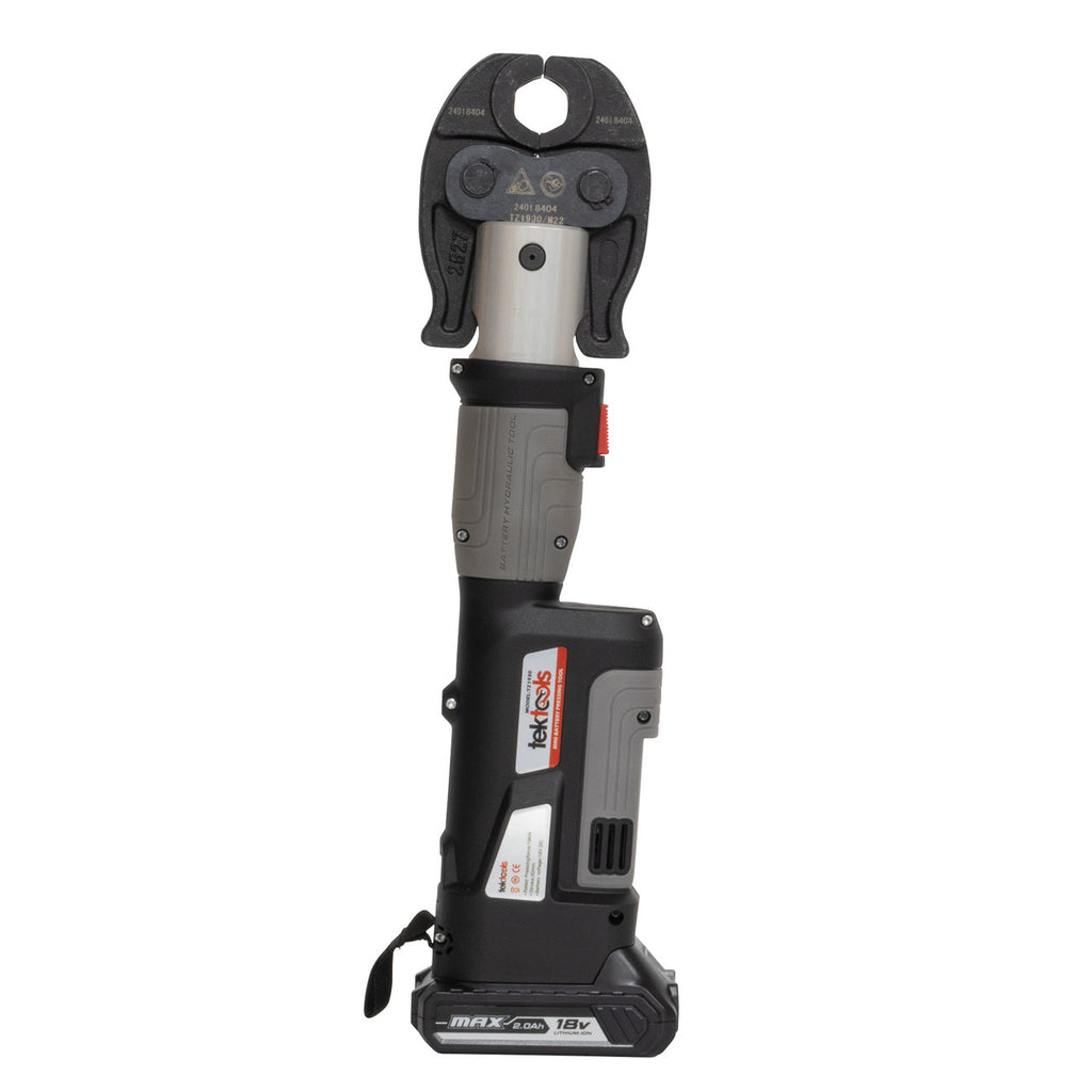 TekTools TZ1930 Cordless Press Tool - (With Charger & 2 Batteries) - Tool With Jaw Attached