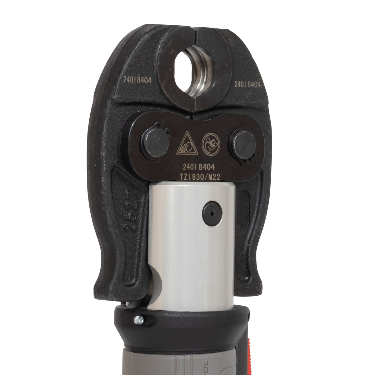 TekTools TZ1930 Cordless Press Tool - (With Charger & 2 Batteries) - Close Up Of Tool Jaw Attached