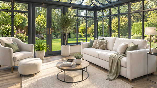 Bright furnished conservatory