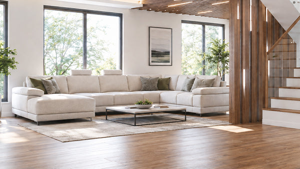 Modern living room in a complete home
