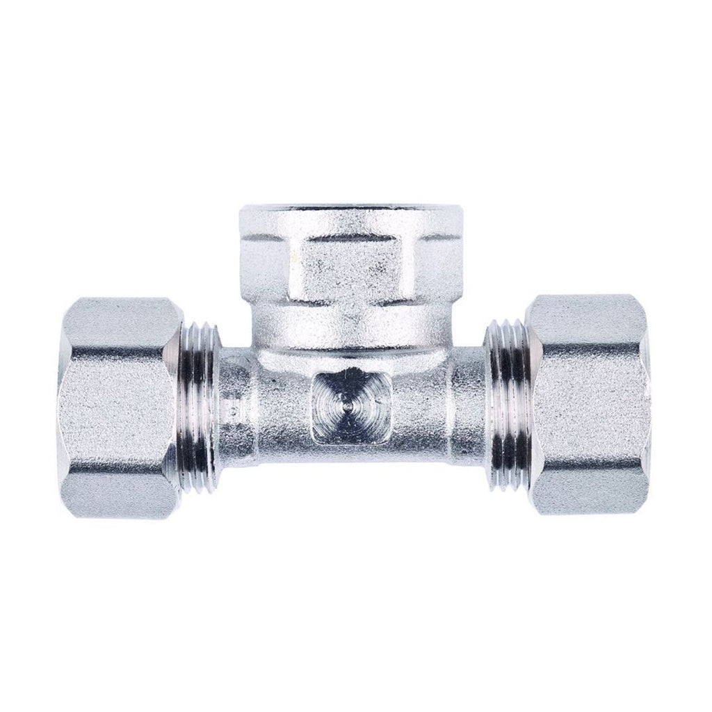 20mm x 3/4"F x 20mm MLCP Compression Tee with 3/4" Female Thread