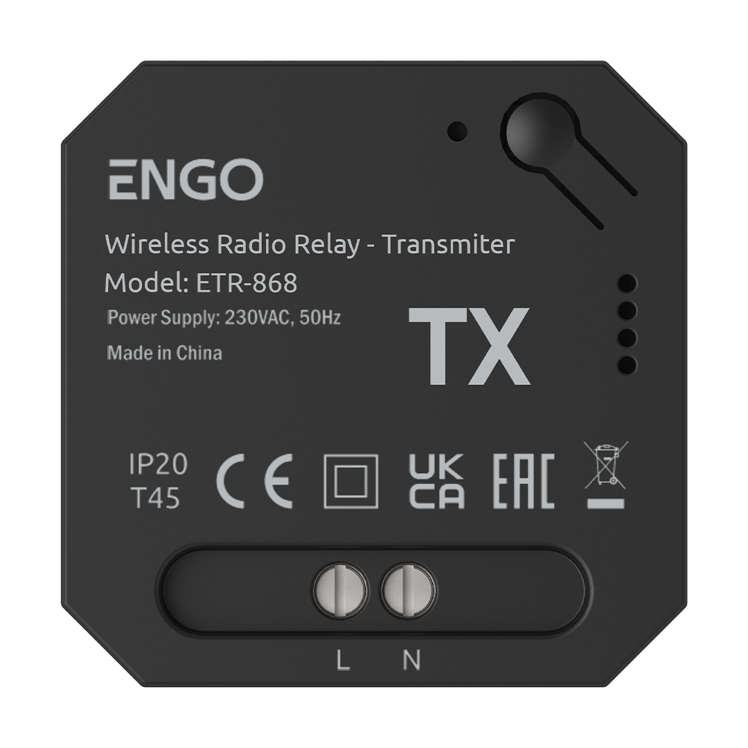 ENGO ETR-868 wireless relay transmitter (TX) front view