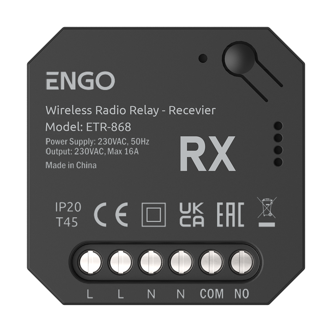 ENGO ETR-868 wireless relay receiver (RX) front view