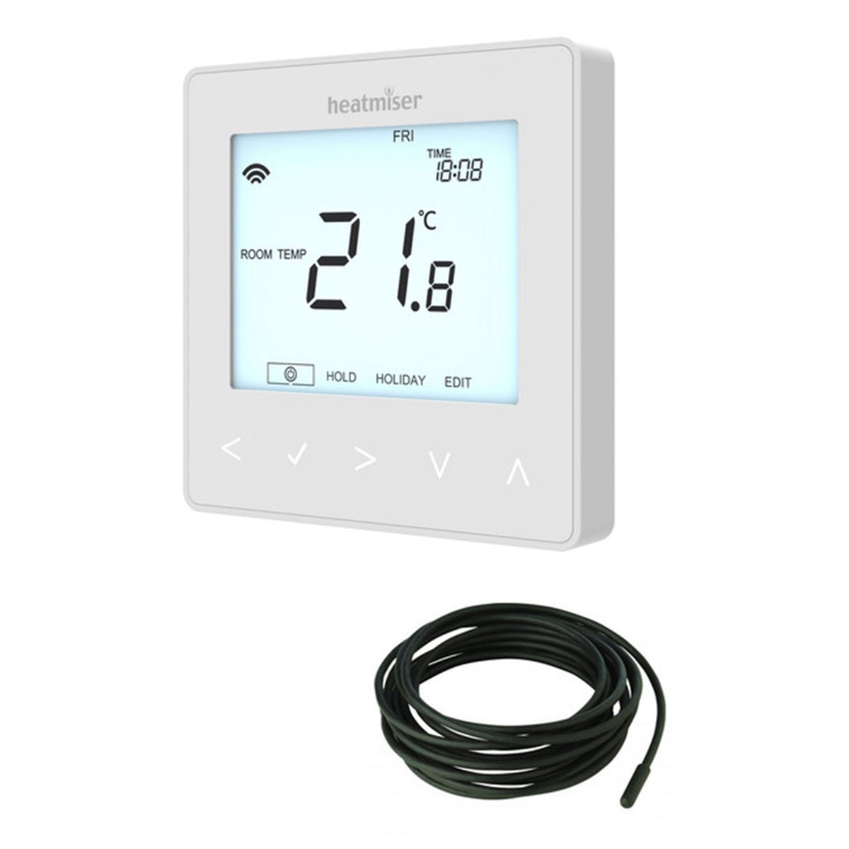 White Programmable Digital Thermostat - 230V - Electric UFH