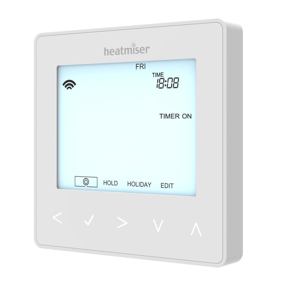 White Programmable Digital Thermostat with Hot Water- 230V