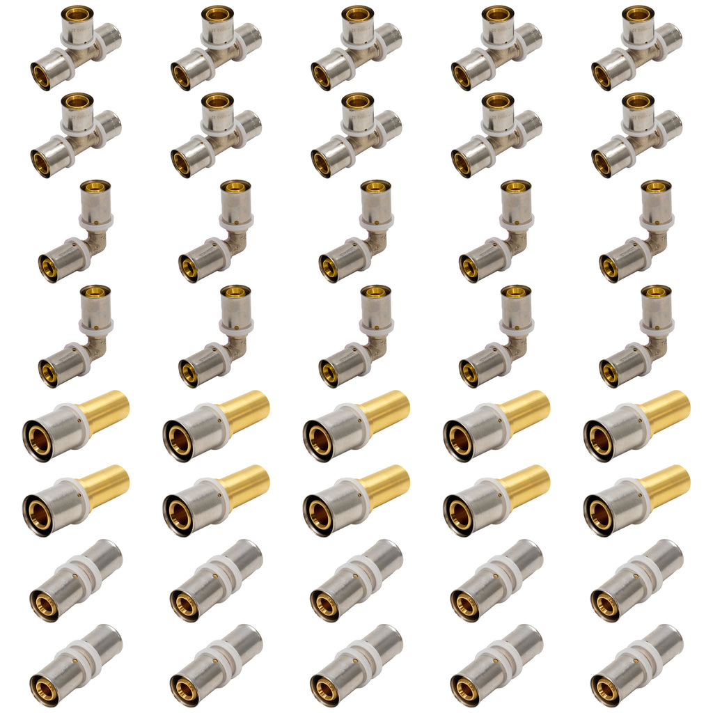 Adept 16mm MLCP Press Fittings Kit - 40 Pack