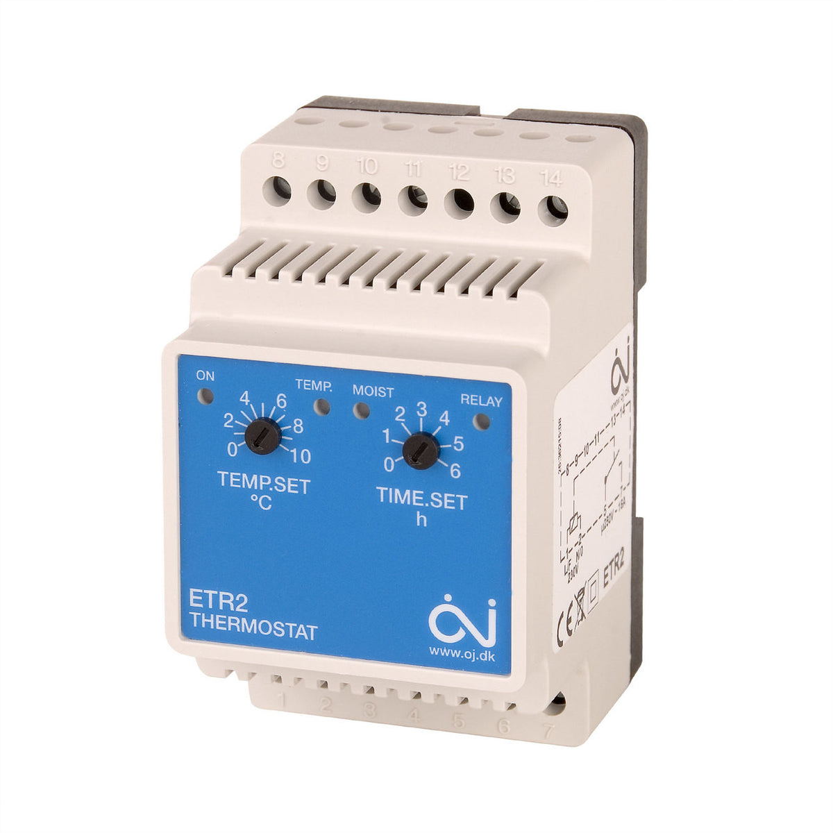 Din Rail Mounted Temperature Controller - NO SENSOR